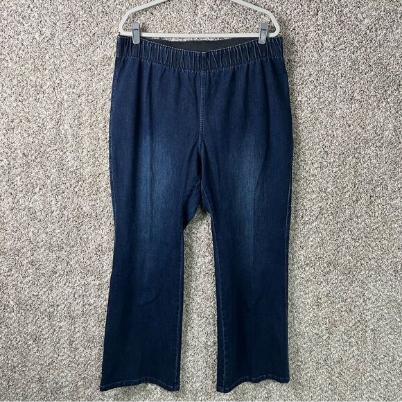 Soft Surroundings Jeans Women’s 1X Denim Blue Pull On - Picture 1 of 6